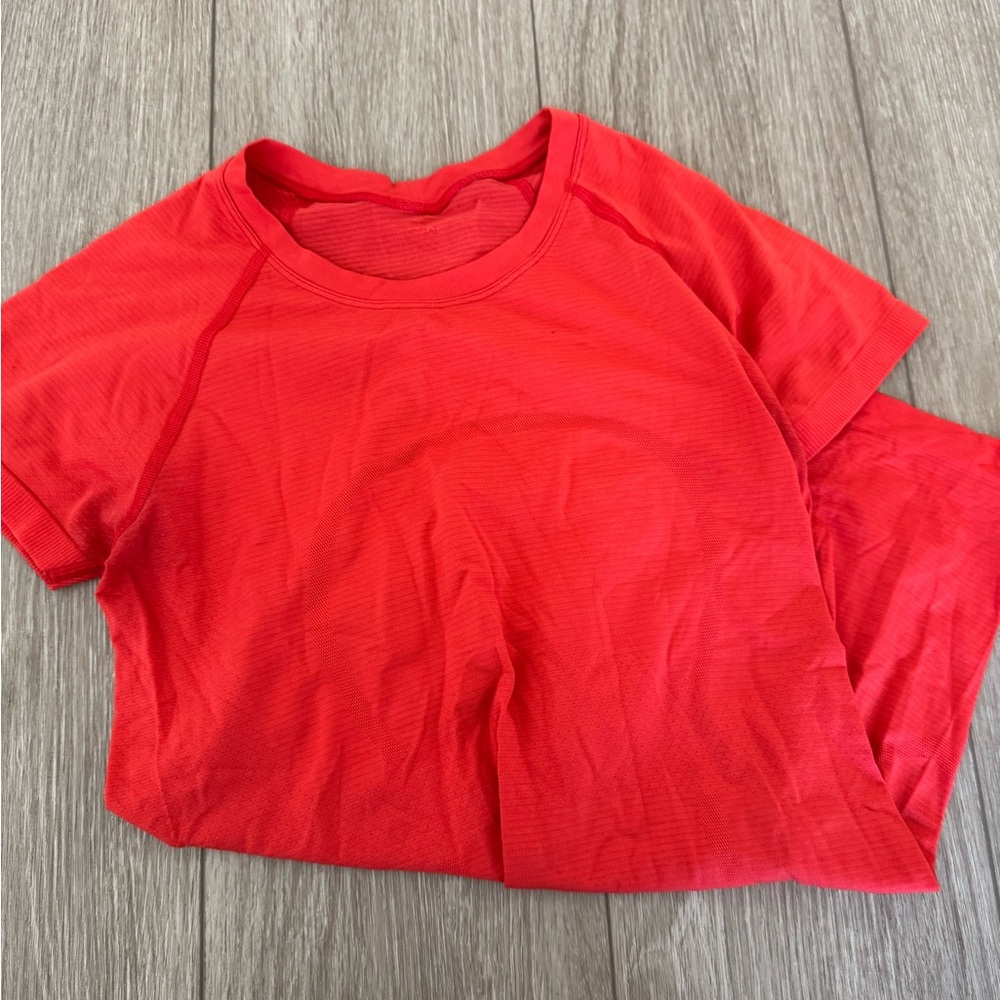 lululemon Red Swiftly Tech Short Sleeve Tee